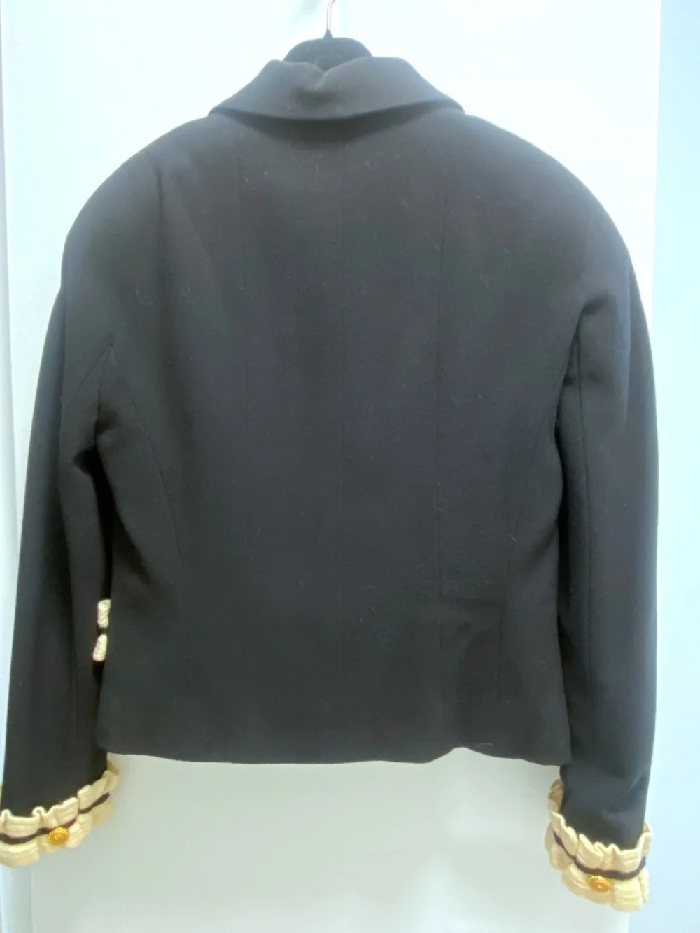 Vintage CHANEL Evening Jacket Fall 1988 Collection - Dark Navy Wool Crepe Sz. 38